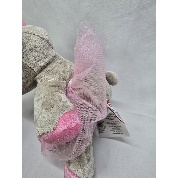 Douglas cuddle toys plush Lulu Gray Hippo ballerina 9" Plush- FACTORY ERROR ARM - Picture 15 of 15